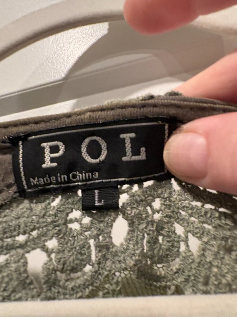 Olive green POL shirt size Large - Picture 4 of 5